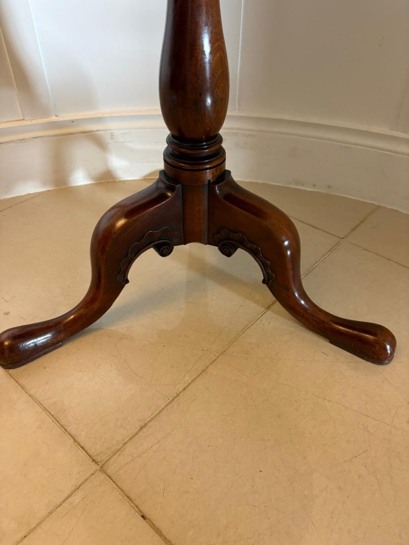 Antique English Georgian Mahogany Tripod Lamp Table - Image 6